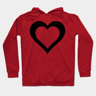 A hole in my Heart for you in Black Hoodie